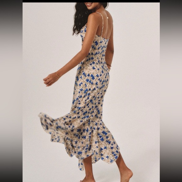 Commense Floral Irregular Hem Maxi Dress, Large - Picture 3 of 7